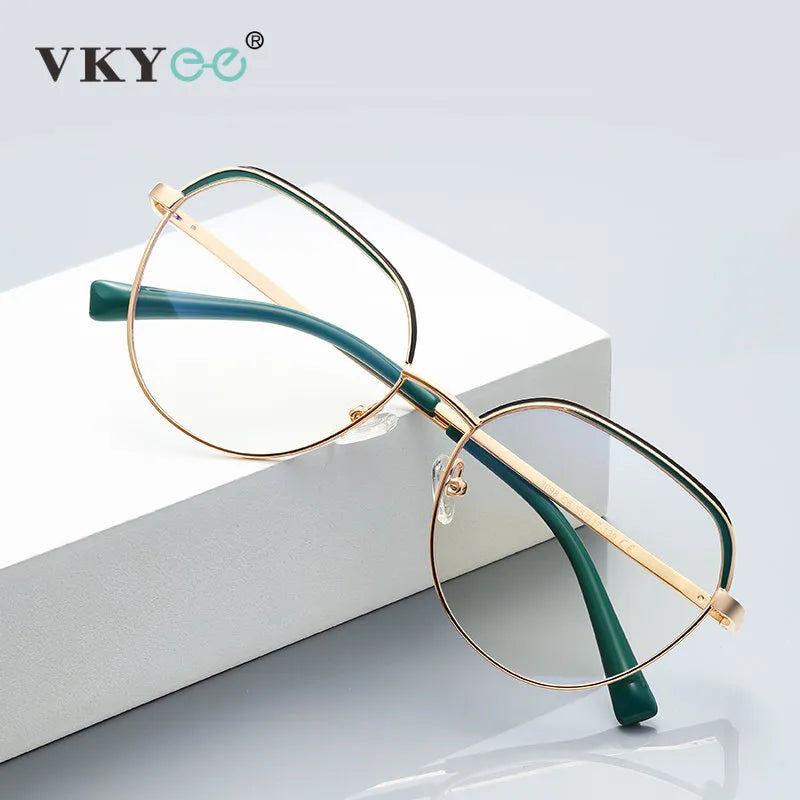 Vicky Unisex Full Rim Flat Top Round Tr 90 Titanium Reading Glasses 3098 Reading Glasses Vicky   