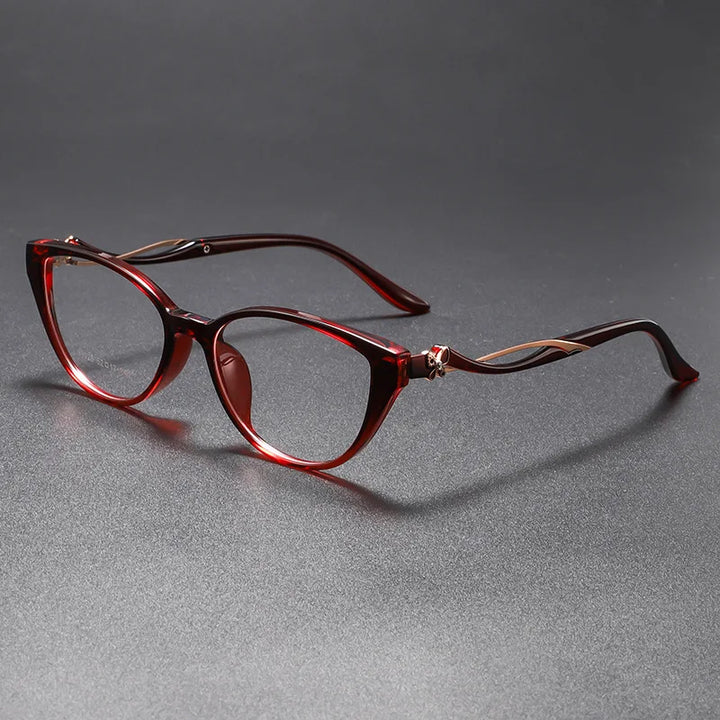 Momoja Women's Full Rim Oval Cat Eye Tr 90 Alloy Eyeglasses 726026