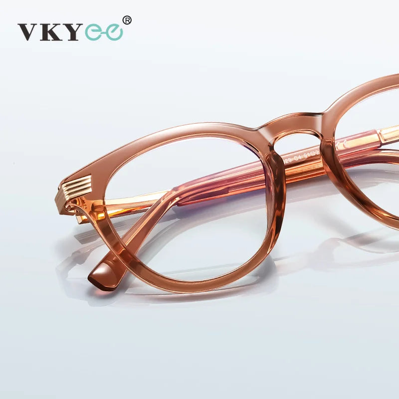Vicky Unisex Full Rim Round TR90 Blue Light Prescription Eyeglasses PFD2329 - view 3
