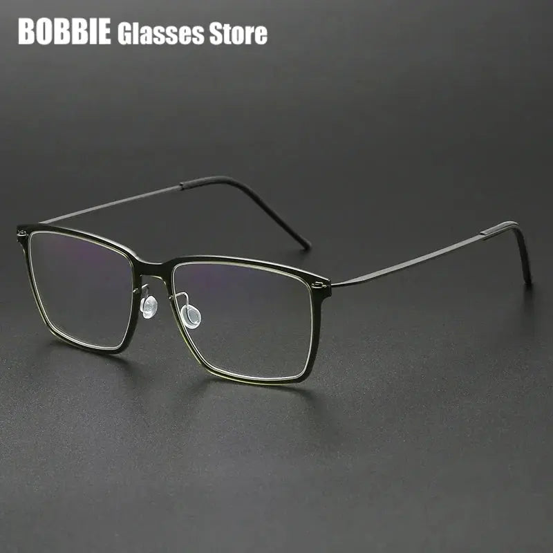 Bobbie 650500 Unisex Full Rim Square Acetate Titanium Frames FuzWeb
