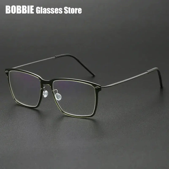 Bobbie 650500 Unisex Full Rim Square Acetate Titanium Frames FuzWeb