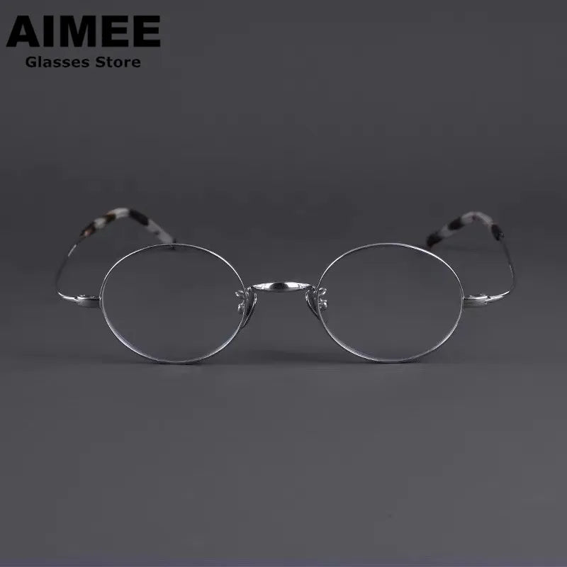 Aimee Unisex Full Rim Oval Round Titanium Acetate Eyeglasses 12344 Full Rim Aimee   