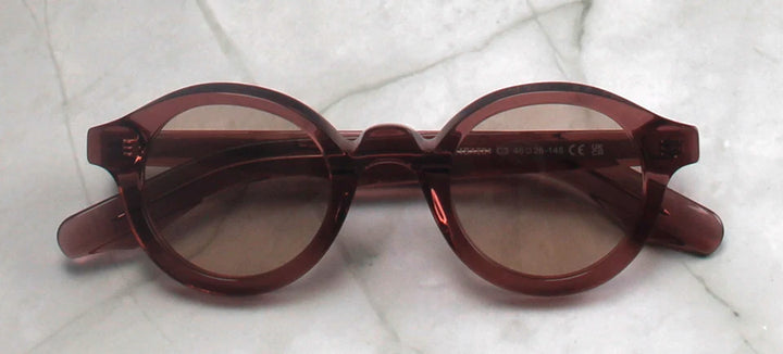 Esnbie Unisex Full Rim Round Thick Acetate Tac Sunglasses 240821