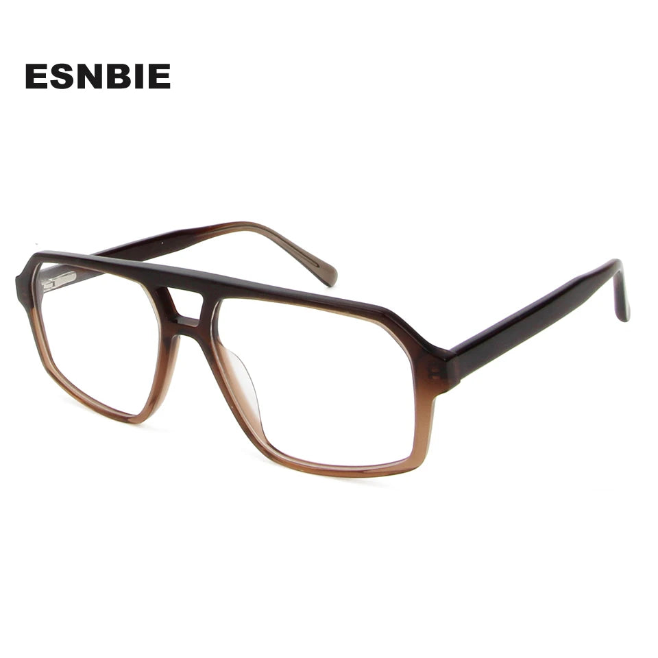 Esnbie Unisex Full Rim Pilot Acetate Eyeglasses RDA-10152