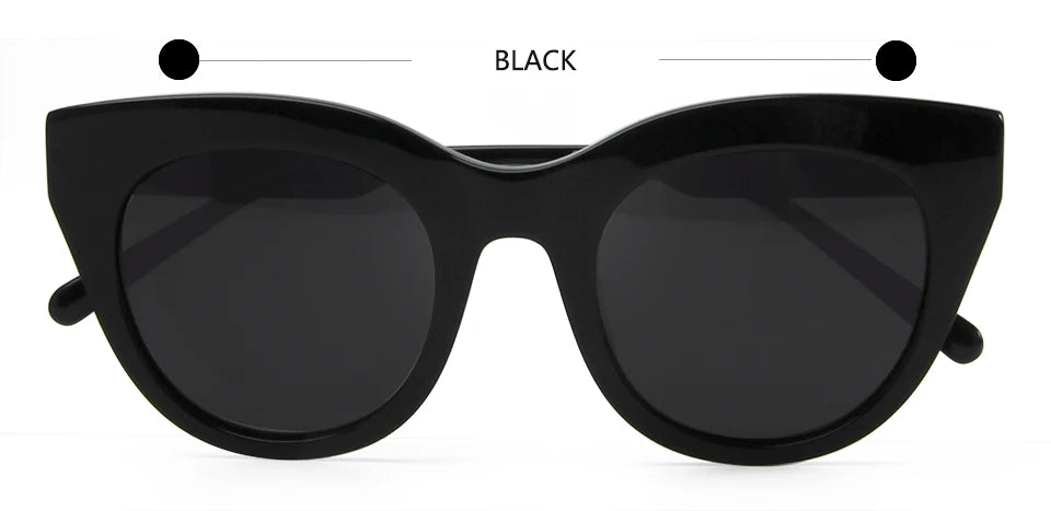 Esnbie Women's Full Rim Square Cat Eye Oval Acetate Sunglasses 230261