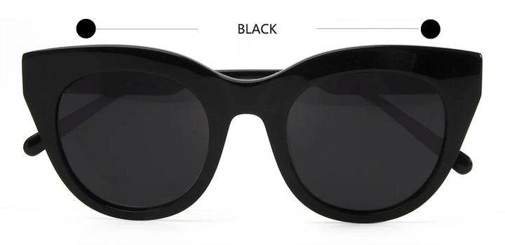 Esnbie Women's Full Rim Square Cat Eye Oval Acetate Sunglasses 230261