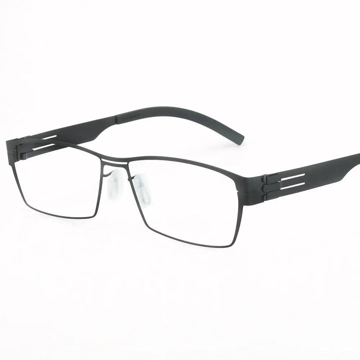 Bobbie 508300 Unisex 139mm Square Titanium Full Rim Frames FuzWeb