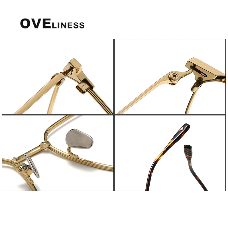 Oveliness Men's Full Rim Square Titanium Eyeglasses 8106 Full Rim Oveliness   