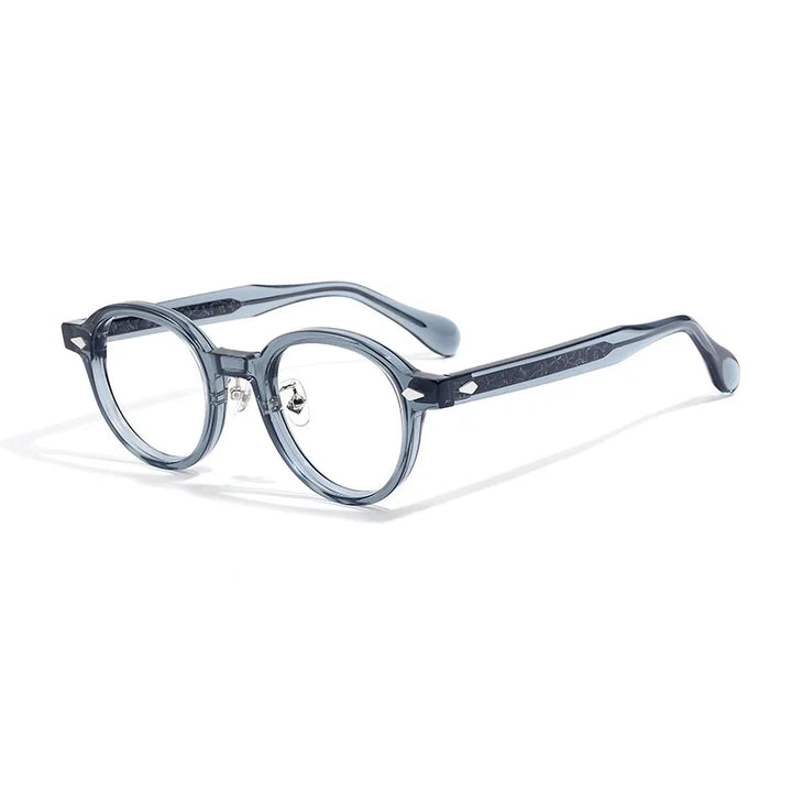 Black Mask Women's Full Rim Round Acetate Eyeglasses 23068
