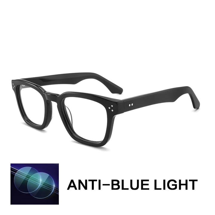 Gatenac Unisex Full Rim Square Acetate Reading Glasses G1159
