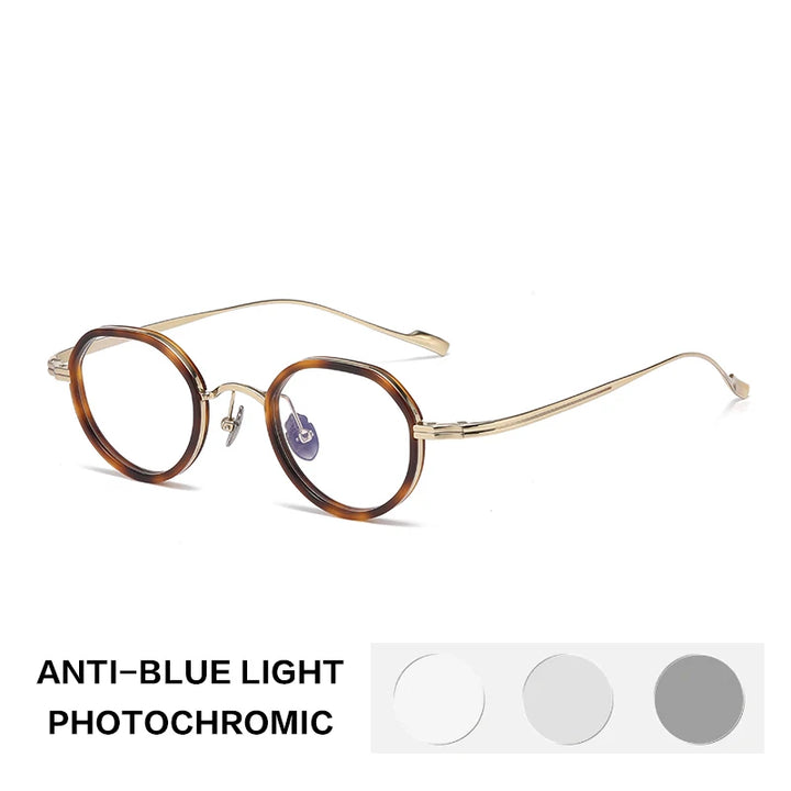 Gatenac Women's Flat Top Oval Titanium Acetate Photochromic Reading Glasses 56079