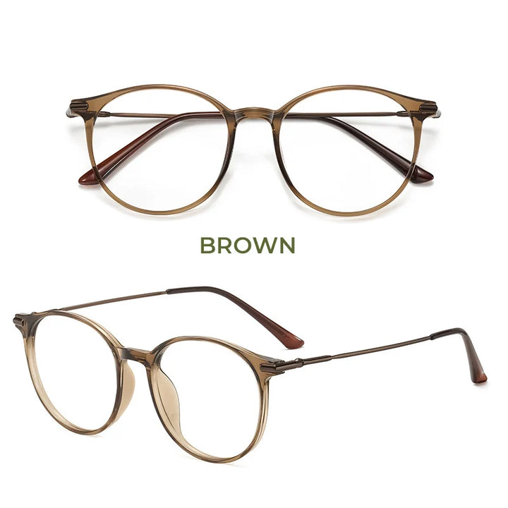 Meeshow Women's Full Rim Square Tr 90 Titanium Reading Glasses 76008