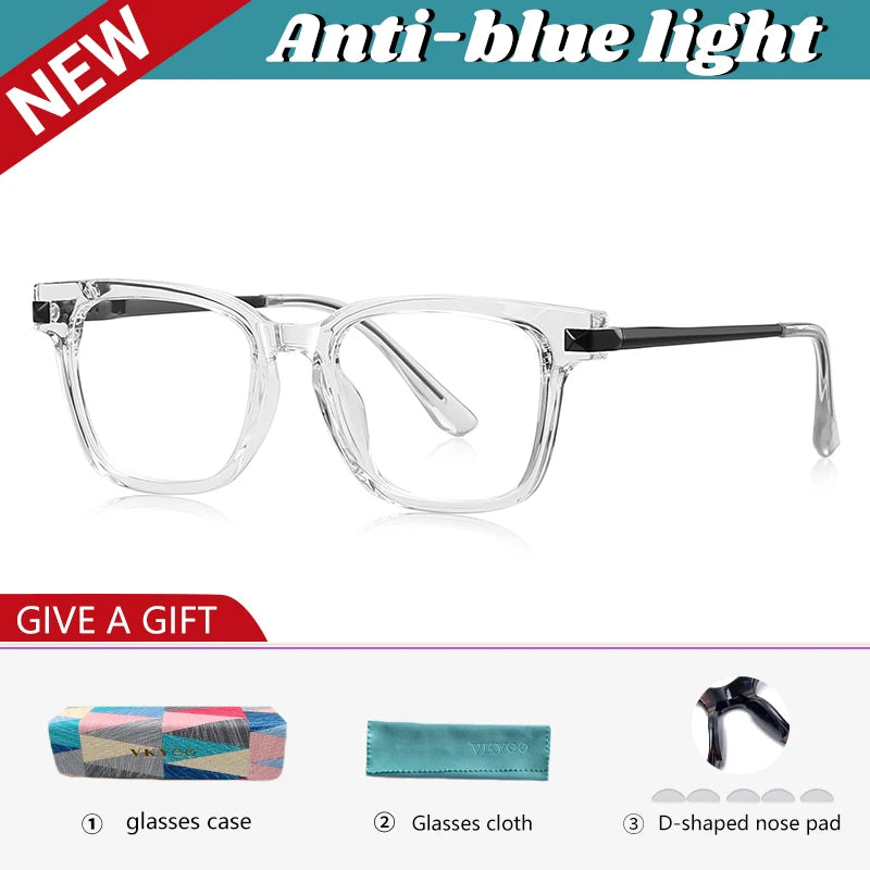 Vicky Men's Full Rim Square Tr 90 Titanium Reading Glasses 67244