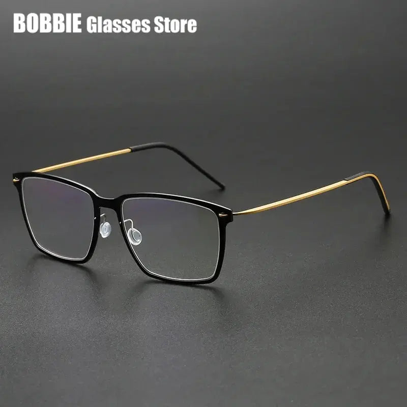 Bobbie 650500 Unisex Full Rim Square Acetate Titanium Frames FuzWeb