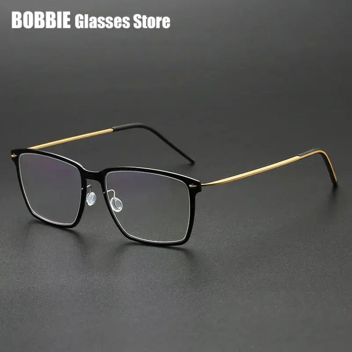 Bobbie 650500 Unisex Full Rim Square Acetate Titanium Frames FuzWeb