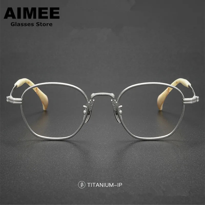 Aimee Unisex Full Rim Square Oval Titanium Eyeglasses 80850 Full Rim Aimee   