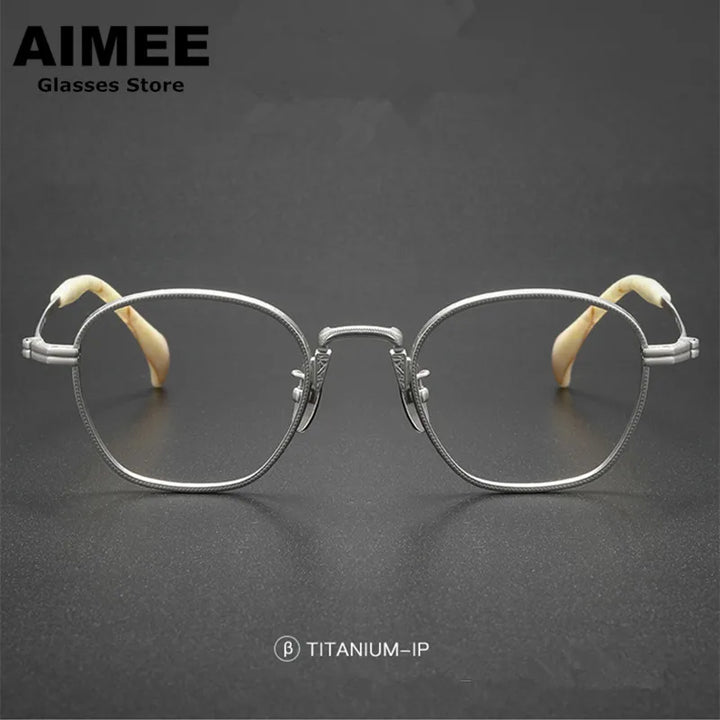 Aimee Unisex Full Rim Square Oval Titanium Eyeglasses 80850 Full Rim Aimee   