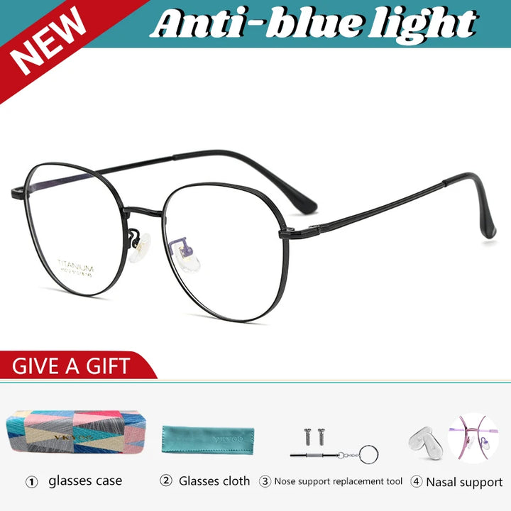 Vicky Unisex Full Rim Oval Square Titanium Reading Glasses 630250