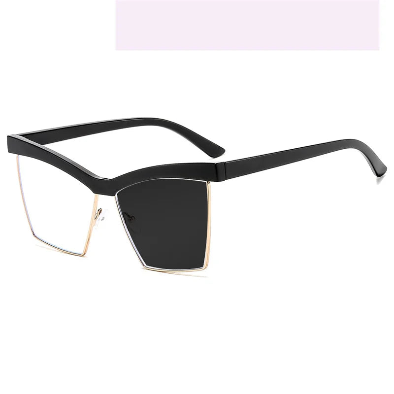 Kocolior Women's Full Rim Big Square Brow Line Tr 90 Titanium Photochromic Reading Glasses 713161