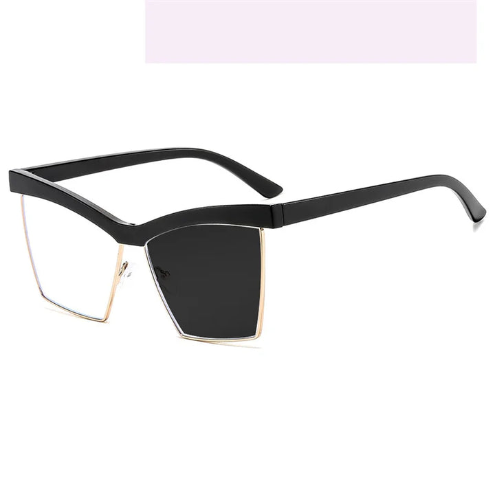 Kocolior Women's Full Rim Big Square Brow Line Tr 90 Titanium Photochromic Reading Glasses 713161