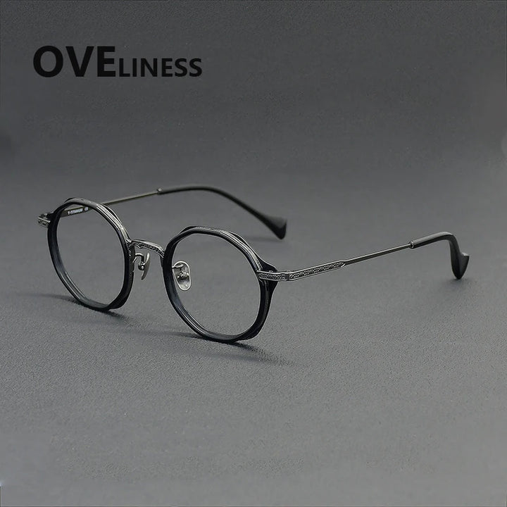 Oveliness Women's Full Rim Round Titanium Acetate Eyeglasses 926007
