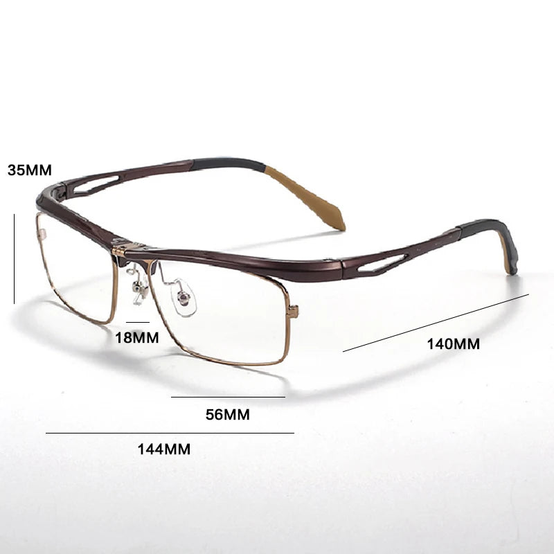 Gatenac Unisex Full Rim Flip Up Square Photochromic Alloy Reading Glasses 679001