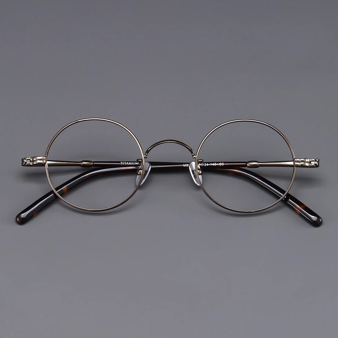 Blackmask Unisex Full Rim Round Titanium Eyeglasses BM-M605