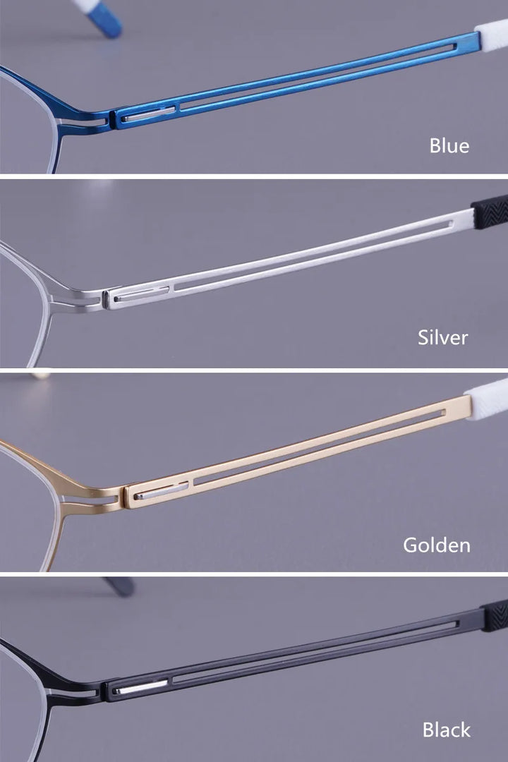 Bobbie Unisex Full Rim Geometric Titanium Eyeglasses V339