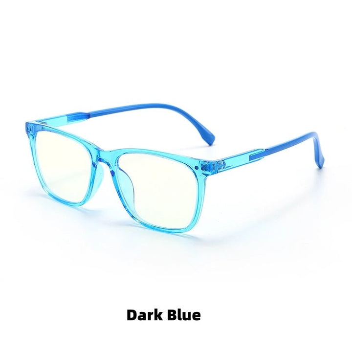KatKani Children's Unisex Full Rim Square Tr 90 Eyeglasses F8301 Full Rim KatKani Eyeglasses Dark Blue  