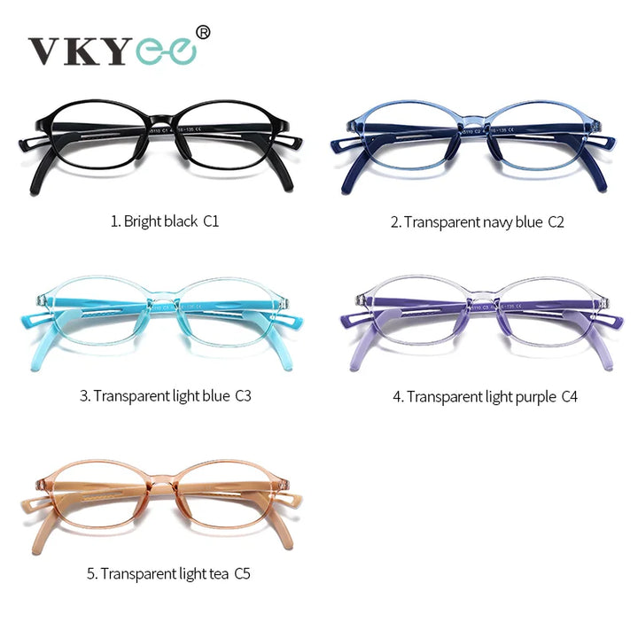 Vicky Youth Unisex Full Rim Oval Tr 90 Titanium Eyeglasses 5110 Full Rim Vicky   