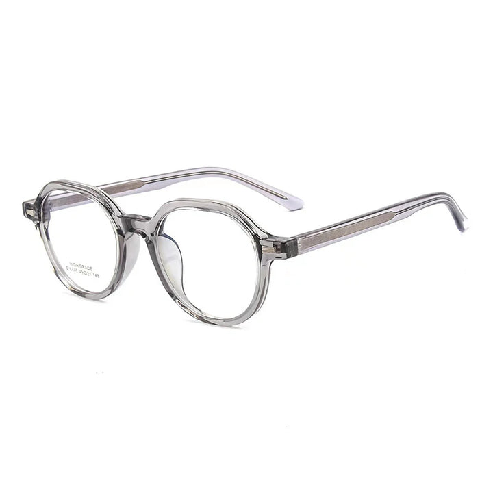 KatKani Unisex Full Rim Flat Top Polygon Tr 90 Eyeglasses 6848 Full Rim KatKani Eyeglasses   