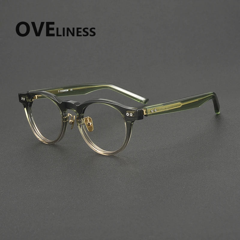 Oveliness Unisex Full Rim Oval Round Acetate Eyeglasses 322160