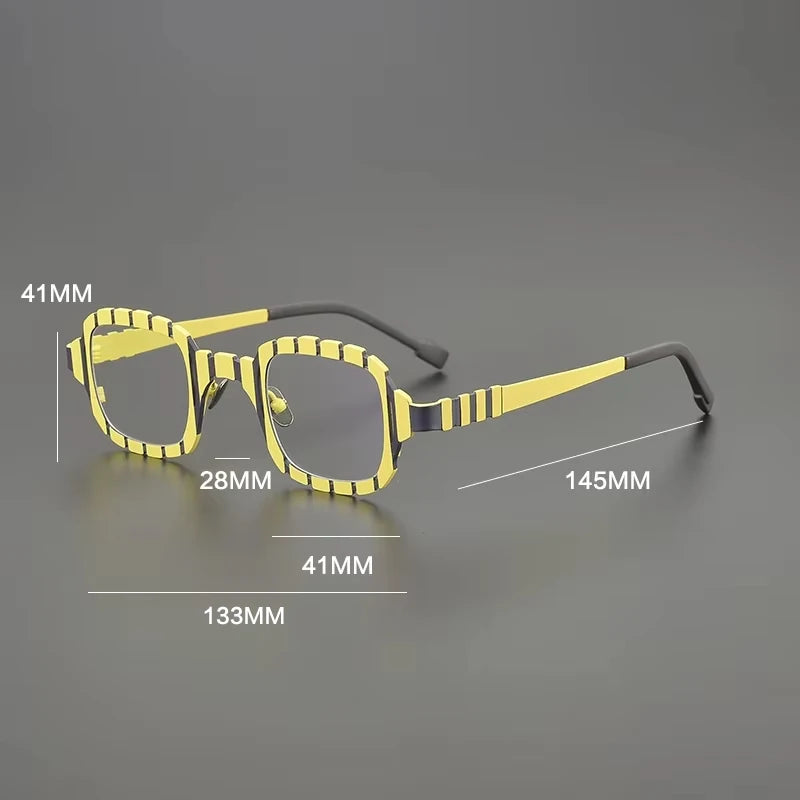 Gatenac Women's Full Rim Square Thick Titanium Eyeglasses G85901