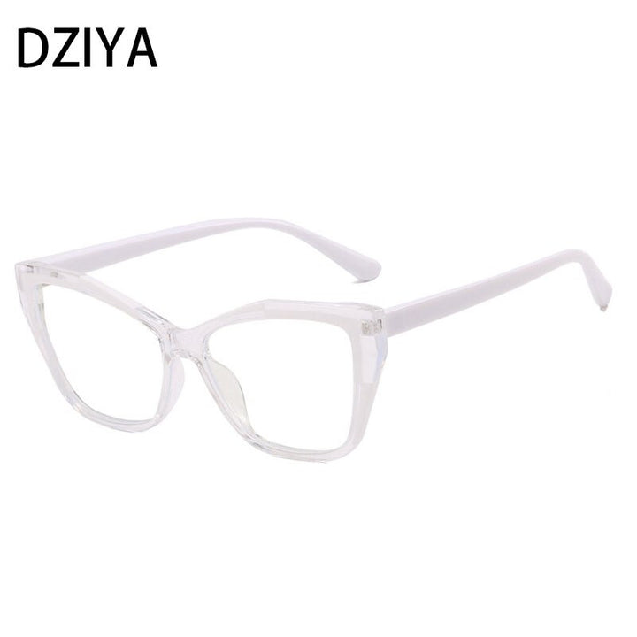 Dziya Women's Full Rim Square Cat Eye Tr 90 Presbyopic Reading Glasses 60858 Reading Glasses Dziya +25 C7 