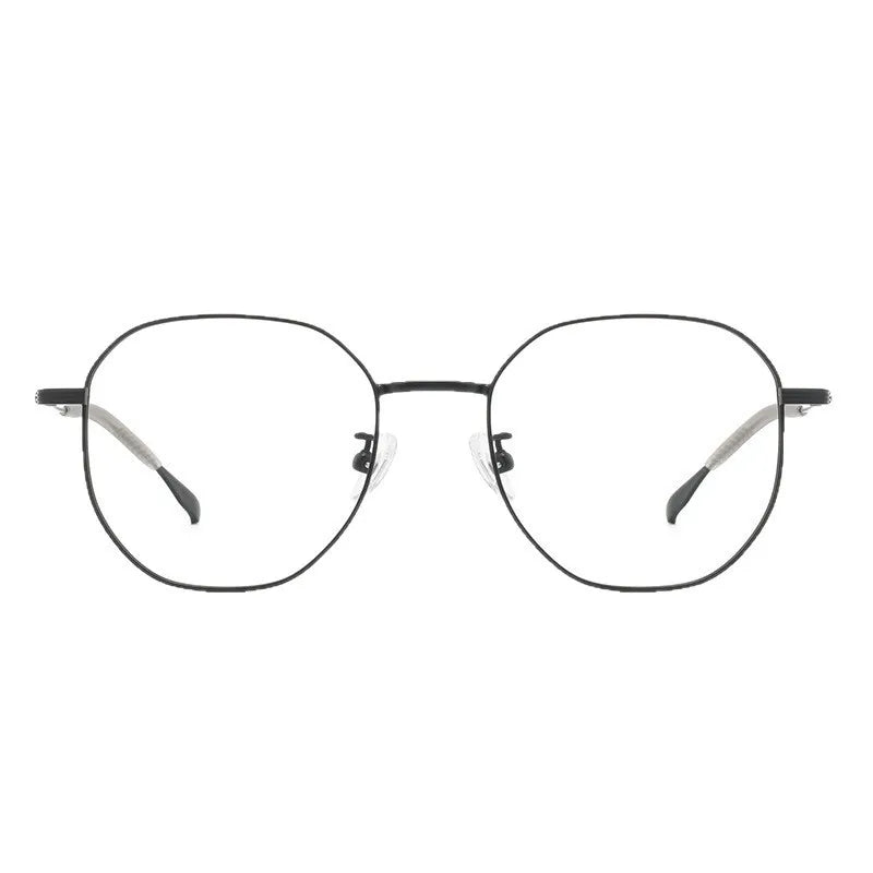 Momoja Women's Full Rim Polygon Square Titanium Alloy Eyeglasses 722003