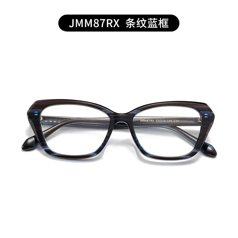 Aror Unisex Full Rim Square Cat Eye Acetate Eyeglasses 49871