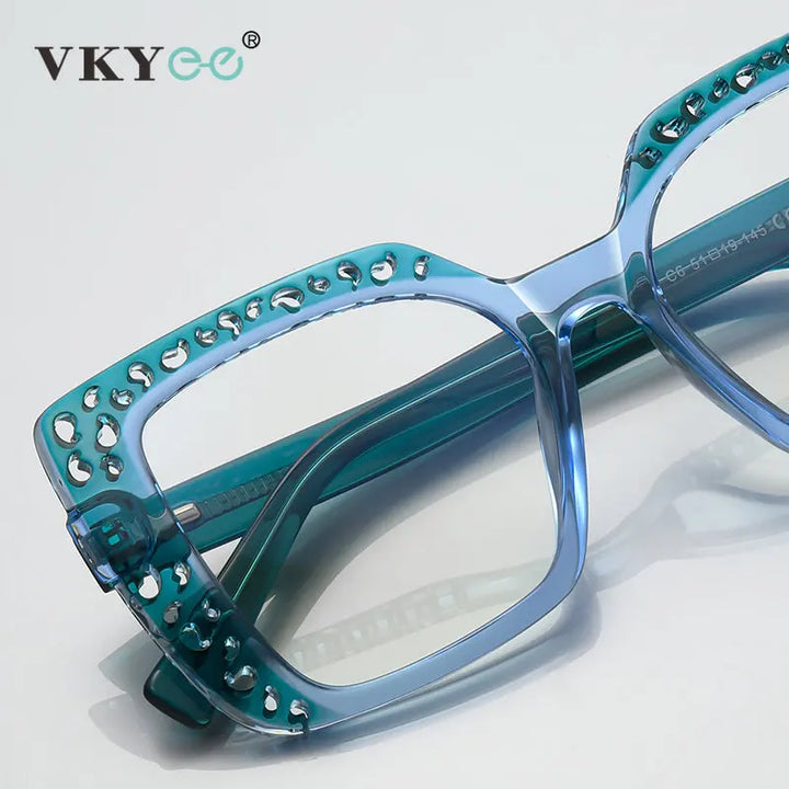 Vicky Women's Large Square Tr 90 Titanium Reading Glasses 2188 Reading Glasses Vicky   