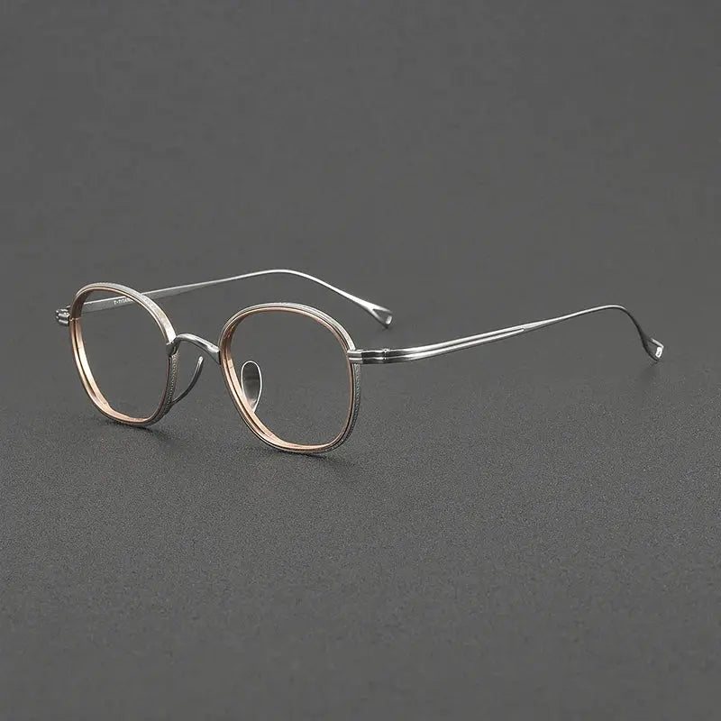 Aror Unisex Full Rim Square Oval Titanium Eyeglasses 12347.