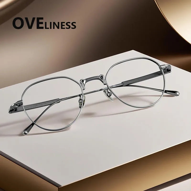 Oveliness Women's Full Rim Flat Top Oval Titanium Eyeglasses 927101