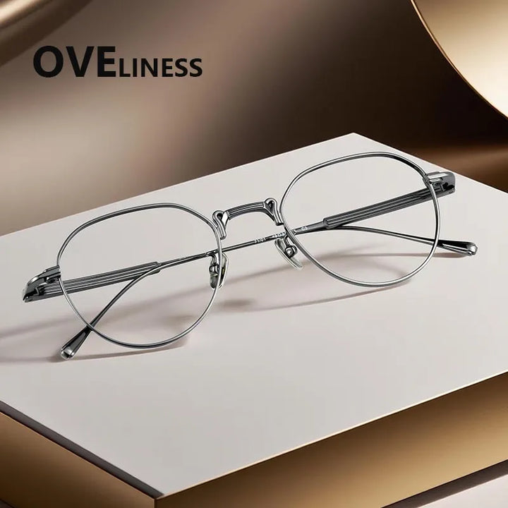 Oveliness Women's Full Rim Flat Top Oval Titanium Eyeglasses 927101