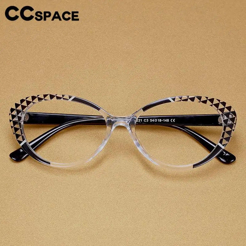 CCspace Women's Full Rim Cat Eye Tr 90 Titanium Reading Glasses R57128 Reading Glasses CCspace   