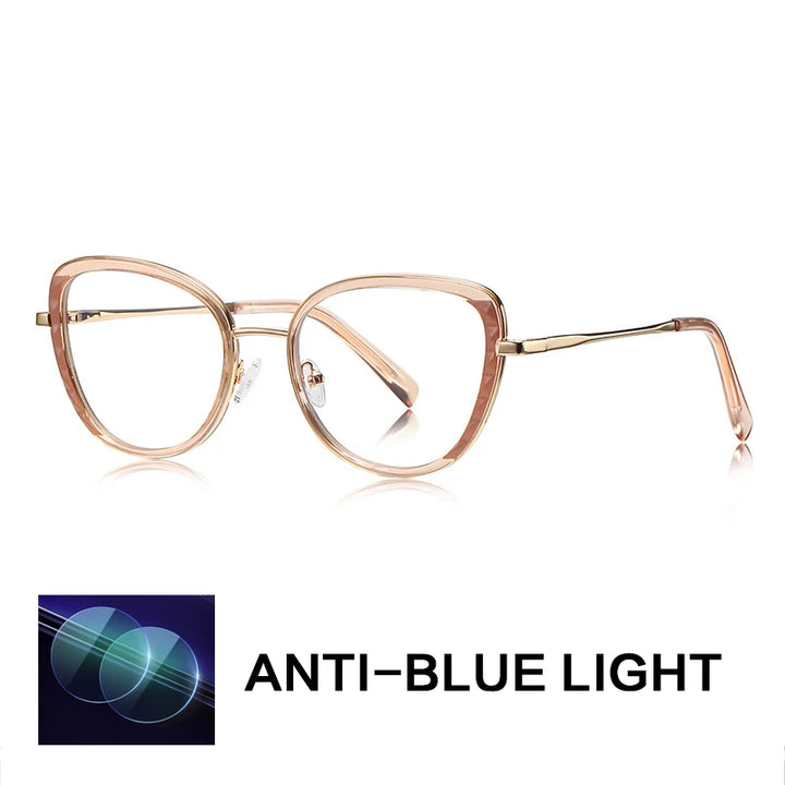 Gatenac Women's Full Rim Butterfly Tr 90 Titanium Reading Glasses G3147