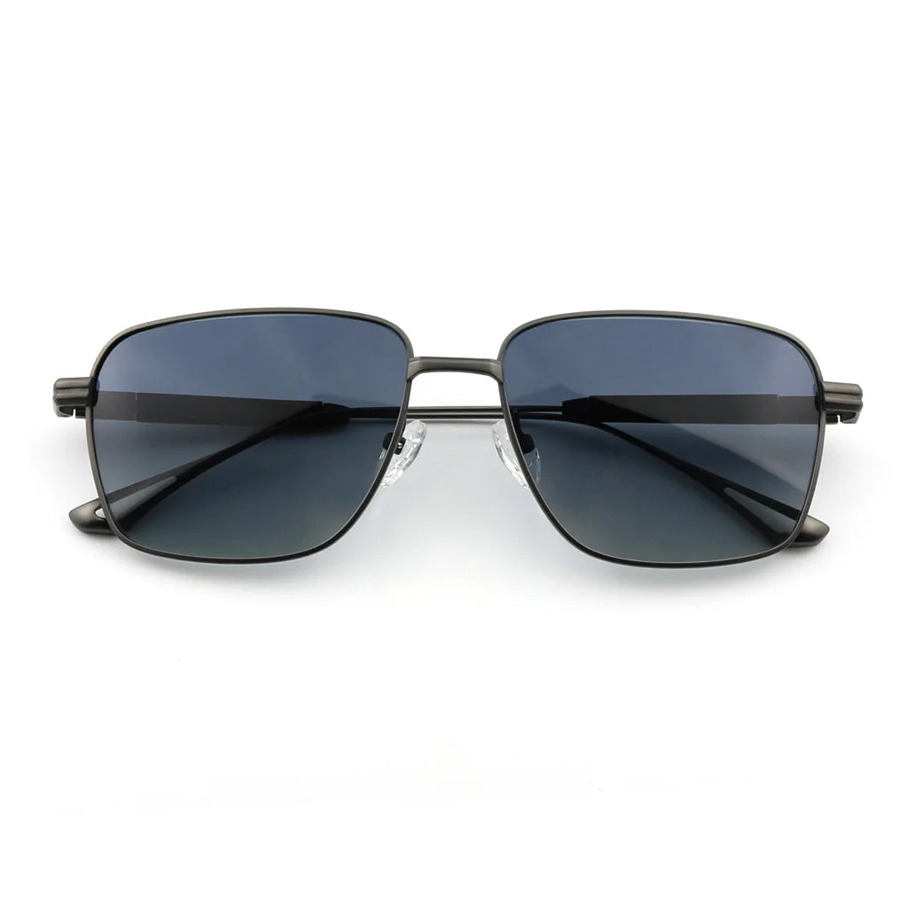 Black Mask Men Full Rim Square Titanium Polarized Sunglasses BM-1105S
