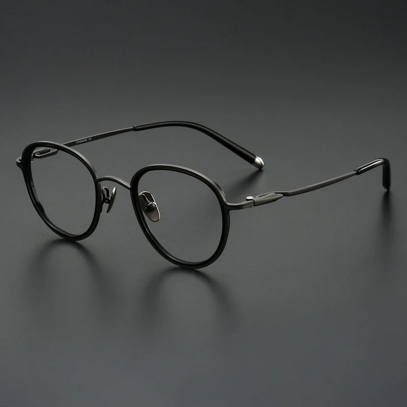 Muzz SH0075 unisex round titanium acetate prescription eyeglasses — view 4