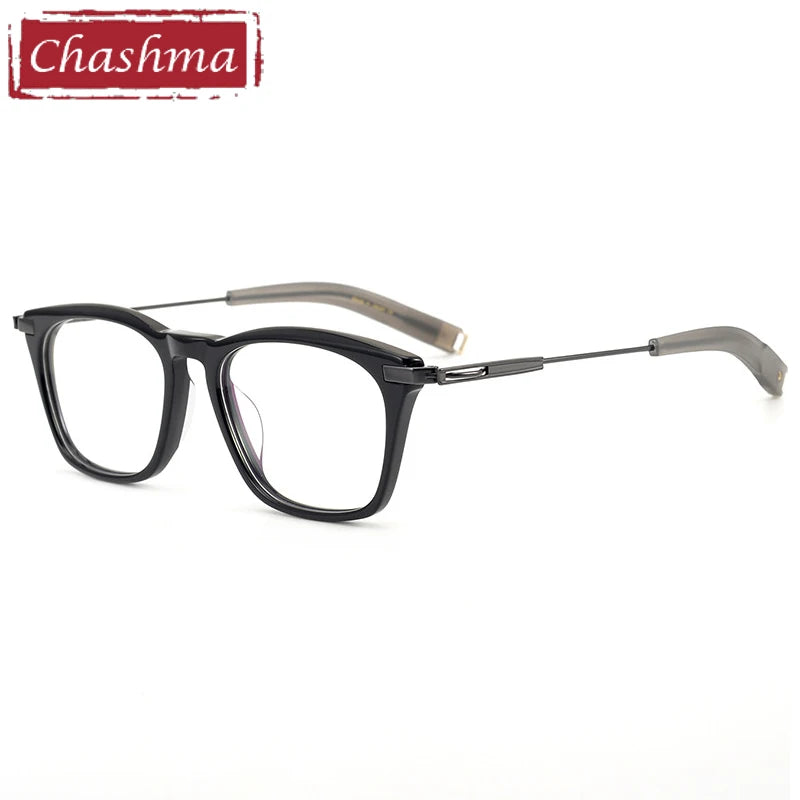 Chashma Unisex Full Rim Square Acetate Titanium Eyeglasses 403 Full Rim Chashma   