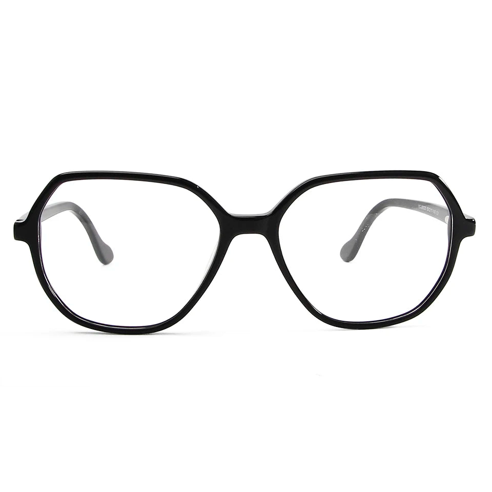 Esnbie Unisex Full Rim Flat Top Round Acetate Eyeglasses 242820 Full Rim Esnbie   