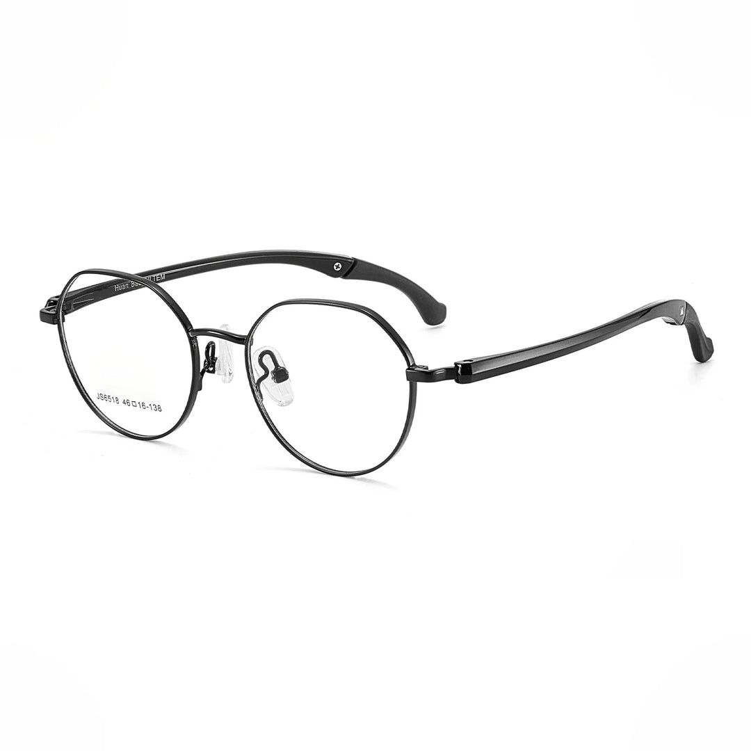 Xbora Unisex Youth's Full Rim Flat Top Oval Tr 90 Alloy Eyeglasses 6518