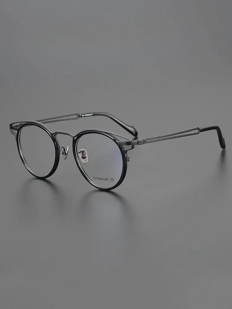 Bobbie 190610 Full Rim Women’s Oval  Acetate Titanium Frames — view 1 | Bobbie at FuzWeb