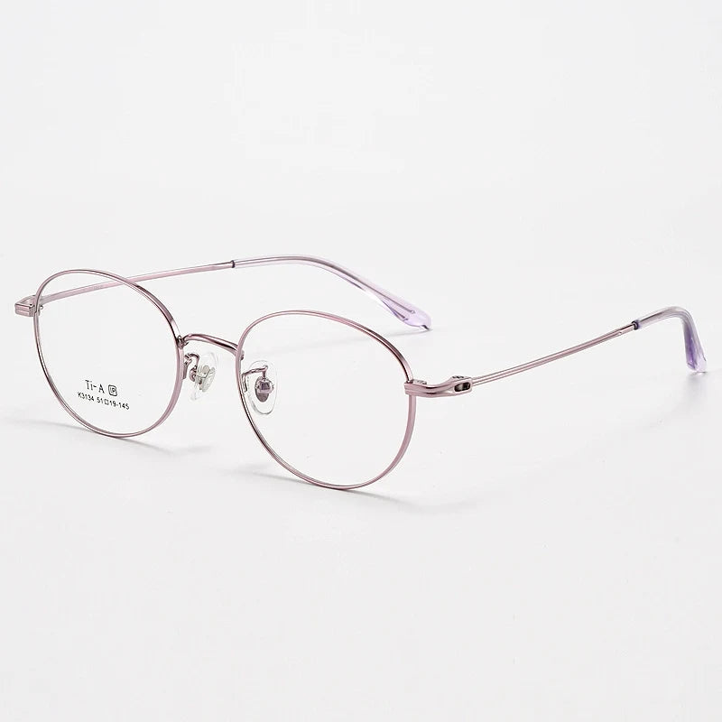 Yimaruili Unisex Full Rim Oval Pure Titanium Eyeglasses 3134 — view 5 | Yimaruili at FuzWeb