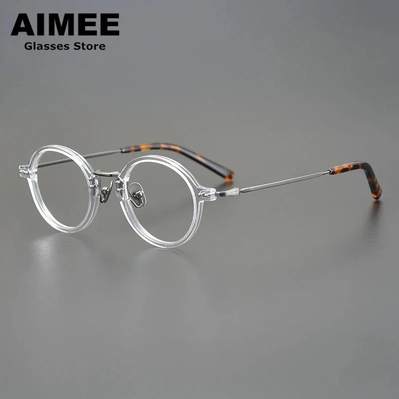 Aimee Women's Full Rim Oval Round Titanium Acetate Eyeglasses 692616